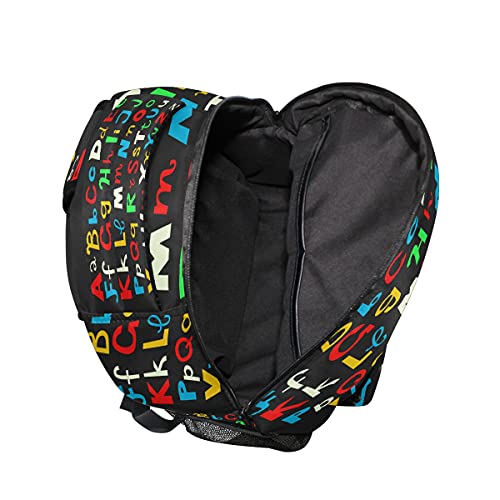 Education Alphabet School Bag Backpack College Bookbag, Rainbow Letter Laptop Backpacks Computer Bag Travel Hiking Camping Daypack for Women Girls Men Boys Students4