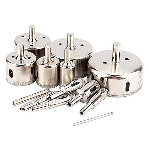 Glass Hole Saw Drill Bit, Glass Hole Opener 3-70mm Coated for Professional Drill for Electric Dril for Plastic Sheeting