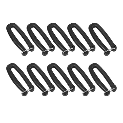 Luwecf 10pcs Webbing Strap Hook Keychain Hook Clip Heavy Duty Bridge Buckle Webbing Buckle for Suitcase Accessories and, 5CM