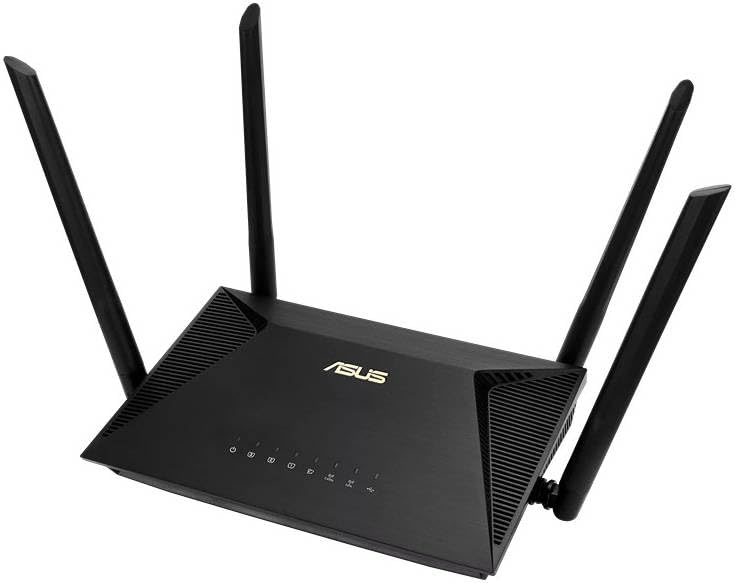 Asus RT-AX1800U Dual Band WiFi 6 Router: Supporting MU-MIMO & OFDMA Technology, Ai Protection, Classic network security powered by Trend Micro, compatible with ASUS AiMesh WiFi system - Black