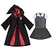 Hermione Granger Costume with Necklace, Official Harry Potter Halloween Outfit and Accessory, Kids Size (4-6x)