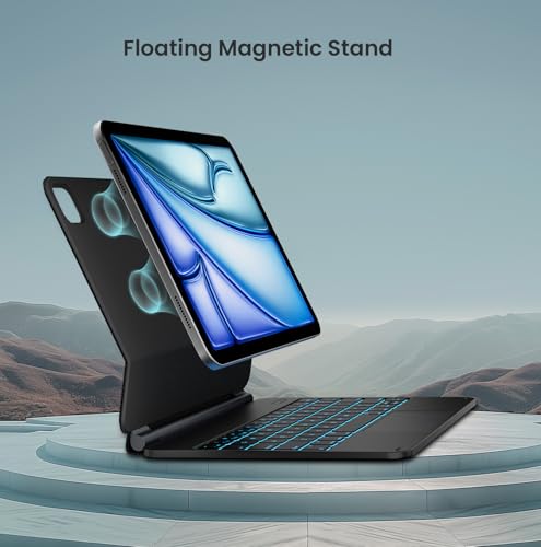 Image of typecase Edge Keyboard Case for iPad Air 11-inch(M4 /M3 /M2, 2026 /2025 /2024), iPad Pro 11 inch (4th /3rd /2nd /1st Gen) & iPad Air 10.9 inch 5 /4th Gen, Multi-Touch Trackpad, 11-Color Backlight, Carbon Fiber