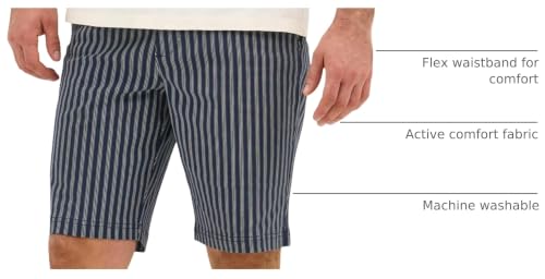 Lee Men's Extreme Motion Flat Front Short, Mood Indigo Stripe, 29 - image 4