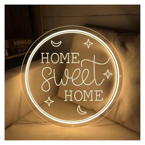 Decoración Lámparas Letrero De Neón HOME Sweet HOME, Letras Luminosas Personales Para Decoración De Dormitorio, Lámparas En La Pared, 30x30cm