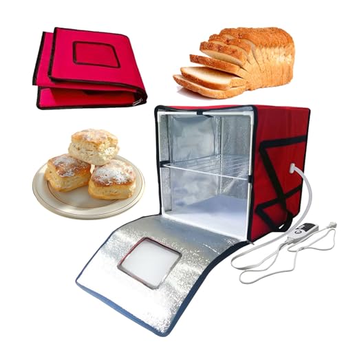 Temperature-Controlled Bread Proofing Box, Foldable Dough Proofer with Internal Shelf for Sourdough, Pizza, Yogurt &amp; Natto – Ideal for Home Baking Enthusiasts