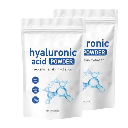 Masque Poudre à L'acide Hyaluronique Professionnel - Masque Visage Gel Hydratant & Nourrissant, Anti-âge, Soin Peau à L'acide Hyaluronique, 2 PCS Masque Décollage Pour Un Teint éclatant