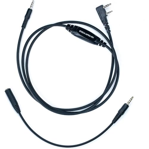 Image of BTECH APRS-K1 Multi-Function Universal Audio Interface Cable - Supports APRSpro, APRSDroid - Android & iOS Compatible - Supports, BaoFeng, TYT, Wouxun, AnyTone, Kenwood, and More