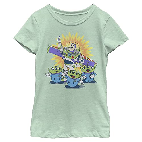 Image of Girl's Toy Story Buzz Lightyear and Aliens T-Shirt