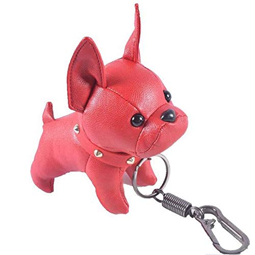 Preisvergleich Produktbild Vektenxi Schmuck Accessoires Französische Bulldogge Schlüsselbund Pu Puppy Bag Anhänger Auto Ornamente