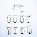 JerryMart 25pcs Metal Suspender Clips Straps Holder Fasteners Clips Heavy Duty Fasteners Clips (fit for 20mm Strap) 25 Pack