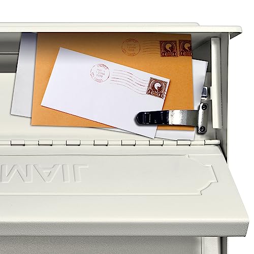 Mail Boss 7173 Townhouse Locking Security Wall Mount Mailbox, Cream White by MAILBOSS - Image 4
