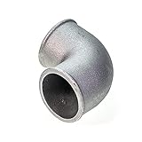 Squirrelly Performance Parts 3 90 Degree Cast Aluminum Elbow Tight Radius Intercooler Turbo Pipe, Silver