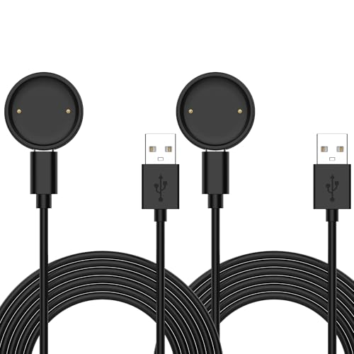 2-in-1 USB充電スタンド Amazfit Active 2充電器に対応 100cm/3.3ft充電ケーブル Type-Cアダプタ時計変換コネクタ、Amazfit Active 2用充電ケーブル 高速充電 高い耐久性 充電保護 (2x分離式充電器)