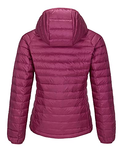 CAMELSPORTS Women's Down Jacket Hooded Winter Light Weight Short Puffer Coats Packable Warm Windproof Ladies Parka