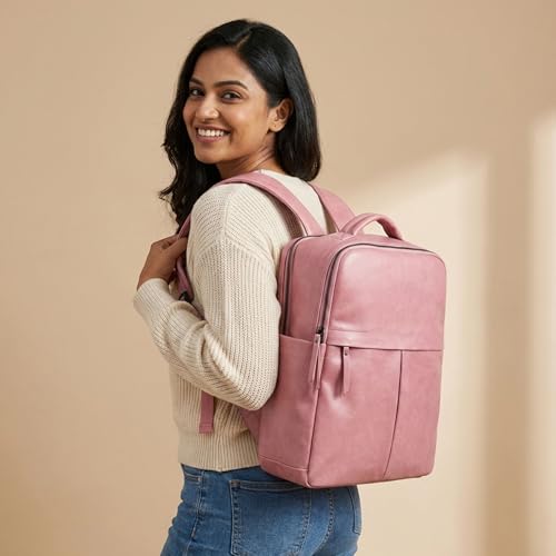 Image of VISMIINTREND Stylish Laptop Bag | Rakhi Gift for Brother & Sister | 15.6'' Laptop, Vegan leather laptop backpack bags for travel & Office- Perfect Birthday & Rakshabandhan Gift for Men & Women