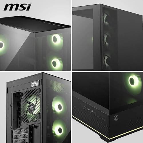 Image of MSI MAG PANO 110R PZ - Mid-Tower Gaming PC Case - Supports up to 400 mm GPU in Length, Removable Dust Filters, USB 20Gbps (Type-C), Back-Connect ATX & Micro-ATX Motherboard Support