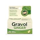 Gravol Ginger - Nausea and upset stomach relief with Organic ginger extract - Non-drowsy, Taste-free and Easy to swallow - 20 Tablets (Pack of 1)