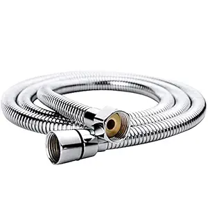 Shahr Stainless Steel Flexible Health Faucet Shower Tube Pipe, Tube Pipe/Hose for Hand Shower, Health Faucet, 1.5 m, Silver and Grey