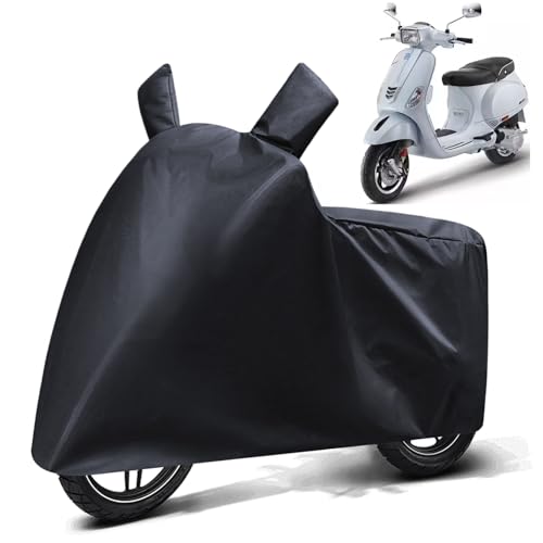 Image of FABTEC Waterproof Scooty Body Cover Compatible for Vespa SXL 150, A2 (Black)