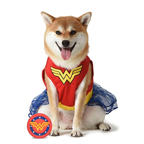 Dc Comics Wonder Woman Dog Costume Small | Best Dc Wonder Woman Halloween Costume For Small Dogs | Official Wonder Woman Dog Costume For Pets Halloween, Dog Halloween Costume #TOP9