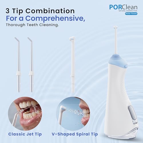 Image of PRO200V Water Flosser for Teeth | Cordless Oral Irrigator & Dental Flosser | 320ml Large Tank, 160 PSI, 3 Modes | 3 Tips with USB C Rechargeable & IPX7-Waterproof | Electric Flosser for Teeth