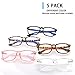 VIDEBLA 5 Pack Blue Light Blocking Reading Glasses,Spring Hinge Computer Readers for Women Men,Anti UV Ray Filter Nerd Eyeglasses (Mix, 2.00)