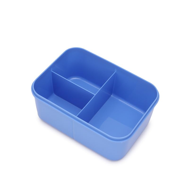 Image of Lunch Boxes 600 ml with 500ml Water Bottle Combo| Plastic 3 Compartment Leakproof Bento Box for School Picnic Office Boys and Girls - 4-Side Lock (Color - Pink)