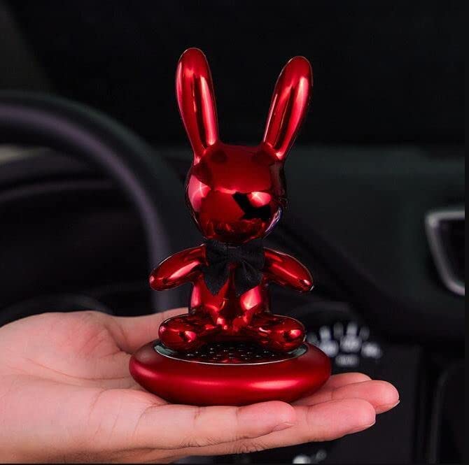 Prakal Car Perfume Decoration Rabbit Cute Creative Car Decoration Car Interior Aromatherapy Goddess Style Long-Lasting and Light Fragrance (Red- Charm)