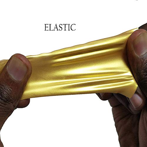 Image of FUNKAKA Heat Transfer Vinyl Shiny Golden PU Soft Metal HTV Rolls, 12 inch x 9ft