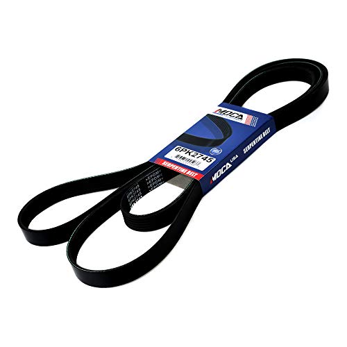 Image of MOCA 6PK2745 EPDM Serpentine Belt Fit 89-91 for Buick Century 3.3L & 96-00 for Chevy C2500 /C3500 & for GMC C2500 /C3500 7.4L & 00-03 for Jaguar S-Type 3.0L
