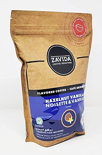 Zavida Premium Hazelnut Vanilla Whole Bean Coffee, 2 Lb #TOP1