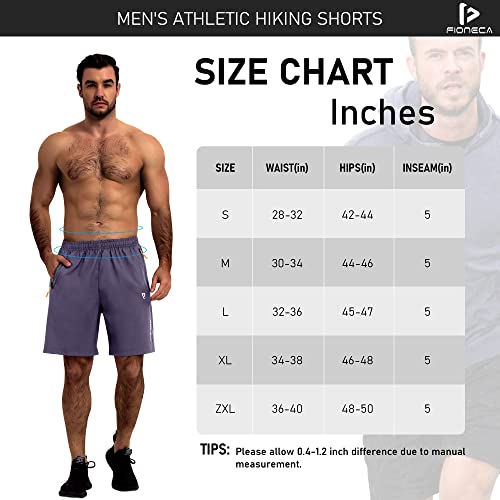 Fioneca Mens Athletic Shorts Quick Dry, Lightweight Running Shorts For Men With Pocket Workout Gym Shorts For Men Training (Navy Blue,L) #TOP6
