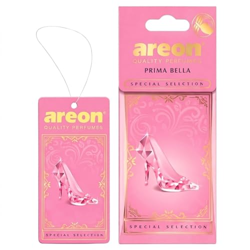 Image of AREON Luxury Prima Bella SS07 Car Hanging Air Freshener - Luxury Hanging Car Freshener, Premium Vehicle Fragrance, Long Lasting Interior Air Freshener for Cars - (Pack of 3)