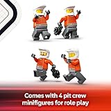 LEGO City F1 Pit Stop & Pit Crew with Ferrari Car Toy - Formula 1 Set incl. a Driver Minifigure, 4 Mechanics, Spare Tyres & Wheel Guns - Building Toys for 6+ Year Old Boys & Girls - 60443 - Image 6