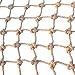 Rete da Arrampicata per Bambini, reti di Sicurezza Rete in Corda di Canapa, Rete per Recinzione per altalene per Bambini, Protezione per ringhiere per Scale per balconi (Jute, 0.6x2.6m(1.9x8.5ft))