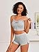 Avidlove Lingerie Sets For Women Sexy Sleepwear Lingerie Set Lace Trim Short PJ Set Soft Sleepwear Shorts 2 Piece Light Gray S