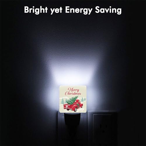 Image of Christmas Truck Rtetro Night Light,Plug into Wall with Dusk to Dawn Light Sensors,LED Nightlights for Bedroom,Bathroom,Kitchen,Hallway,Room Decor for Boys Girls Women Men