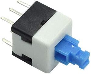 Miniatura 2 de Hxchen 20 unids 6pin dos filas a través del agujero montaje DPDT auto-bloqueo táctil táctil táctil interruptor de botón micro pulsador 0.276 x 0.276