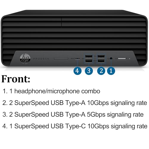 Image of HP ProDesk 600 G6 SFF Desktop PC, Intel 6-Core i5-10400F, 16GB DDR4 RAM, 512GB SSD, GeForce GT 610, Windows 11 Pro, Dual Monitor, USB WiFi Adapter, Keyboard & Mouse, Business Computer