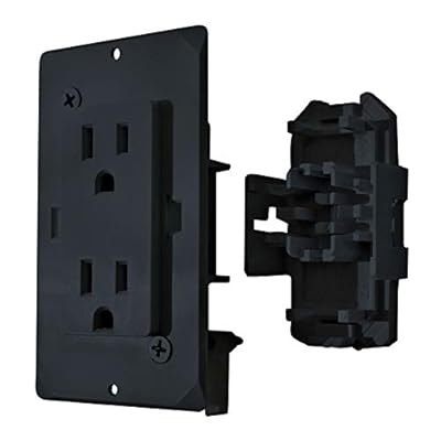 VALTERRA Diamond Group DG15BKVP Decor Receptacle with Cover - 15A, 125V, Black