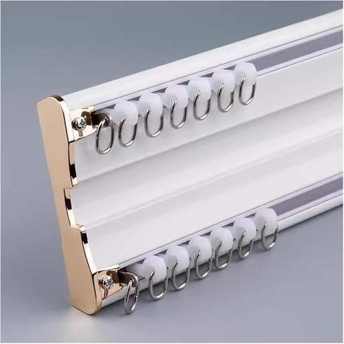 Rail double joint de rideau de douche plafond Bianco 1m