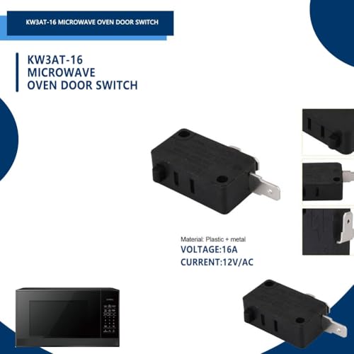 2PCS KW3AT-16 Interrupteur de porte micro-ondes, pièce de remplacement de l'interrupteur de porte Micro-ondes 16A 125VAC Modèle normalement ouvert SZM-V16-FD-63 SZM-V16-FA-63 3B73362F PS3522738