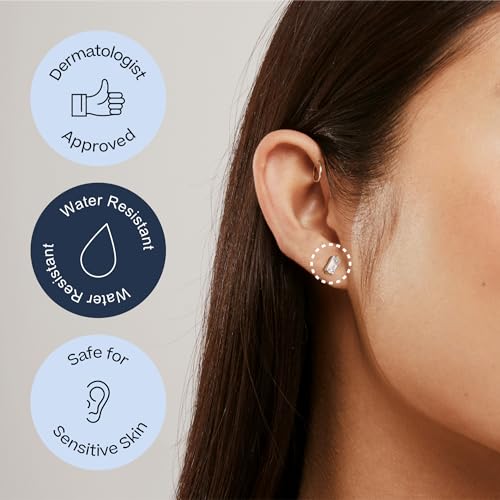 Titanium Stud Earrings – Implant Grade Flat Back Hypoallergenic Earrings for Women | Medical Grade Titanium Studs for Sensitive Ears | Waterproof Sleep-Safe Earrings 6