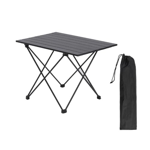 SCREENKART Tavolo da Campeggio Picnic Pieghevole, Salvaspazio e Arrotolabile con Borsa da Viaggio, 4-6 persone Leggero in Alluminio per Campeggio, Picnic, Barbecue, Cortile, Feste, supporto 25 kg