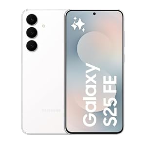 Samsung Galaxy S25 FE, AI Smartphone, Slim 7.4mm Frame, 6.7" FHD Display, 50MP Camera, Exynos 2400, 256GB Storage, 8GB Memory, 4900 mAh Battery, White, 3 Year Extended Warranty (UK Version)