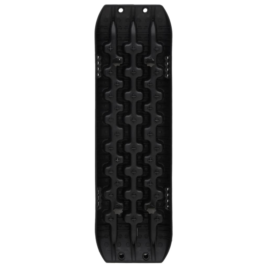 Traktionsmatten 2 Stk. Schwarz aus verstärktem Nylon, 106 x 30,5 x 7 cm, bis 10 Tonnen Traglast, für Auto Notfallwerkzeug, Outdoor und Krisenvorsorge bei Schlamm, Schnee oder Unfall