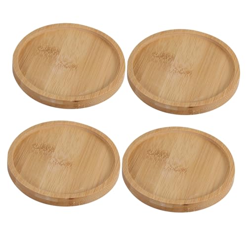 MAGICLULU DIY Coasters 4pcs Bamboo Mosaic Coasters Tea Ceremony Unfinished Drink Wood Mats Table Plate Mats