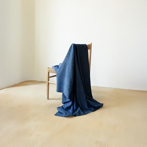 SALBAKOS 100% Turkish Cotton Jumbo Bath Sheet Towel Oversized 40x80 inch | Premium Hotel & Spa Quality, Soft, Absorbent, XL Bath Towels | Made in Turkey (Pack of 1, Navy, Jumbo Bath Sheet)
