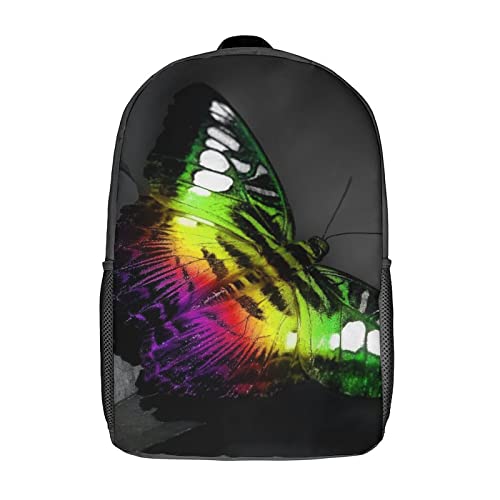 Sac à dos d'école papillon 17 pouces mixte pour adolescents