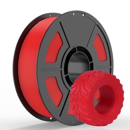 IEMAI TPU 95A 3D Printer Filament 1.75mm, Flexible & Soft Polyurethane, +/- 0.02mm Dimensional Accuracy, 1KG Spool (2.2lbs), Compatible with Most FDM Printers, Red